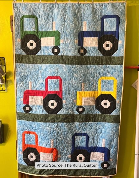 Colorful Tractors Quilt Pattern - etsy