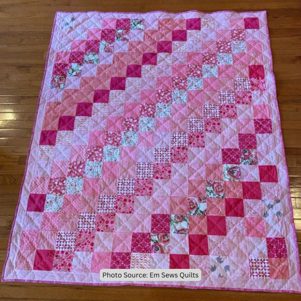 Diagonal Quilt Idea from Em Sews Quilts