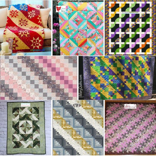 Diagonal Quilt Patterns Roundup Featured Cover