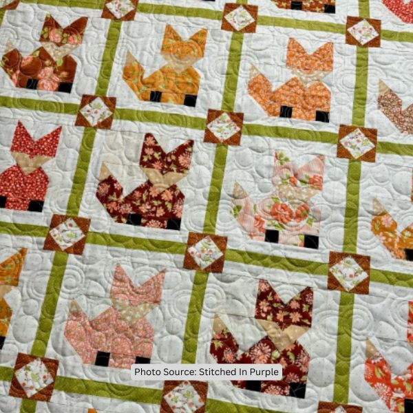 Fox Quilt Idea from Stitched In Purple