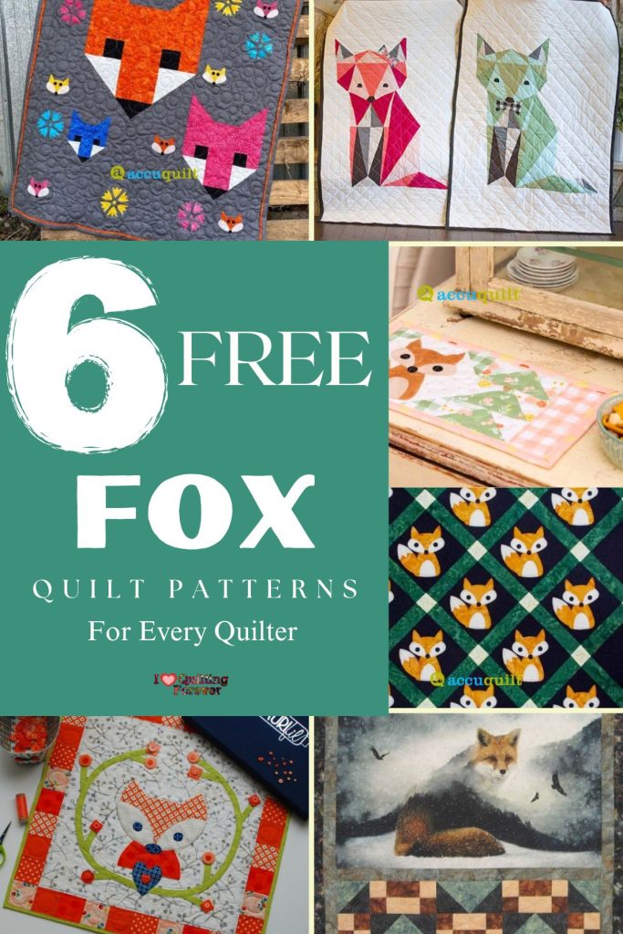 Fox Quilt Patterns Roundup 1 ILQF Pinterest