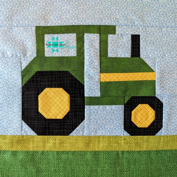 Fun Tractor Quilt Block Pattern - etsy