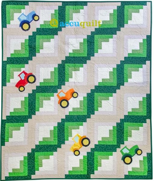 GO! Tractor Race - free quilt pattern