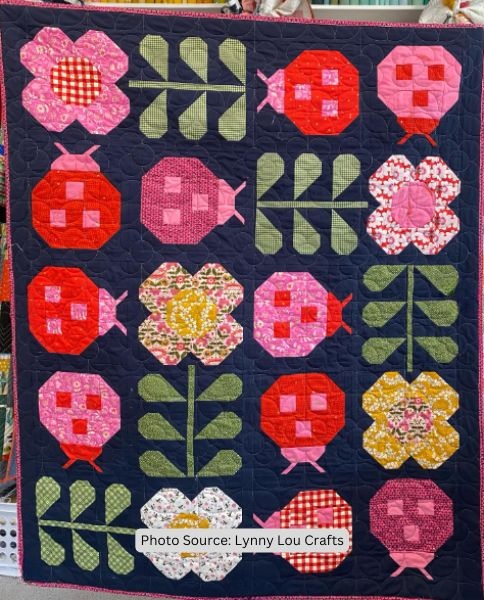 Ladybug Quilt Idea from Lynny Lou Crafts