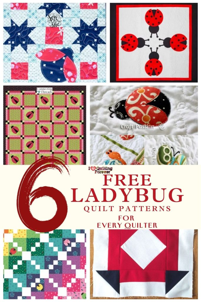 Ladybug Quilt Patterns Roundup 2 ILQF Pinterest