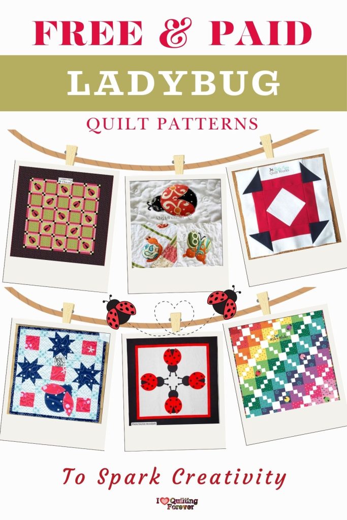 Ladybug Quilt Patterns Roundup 3 ILQF Pinterest