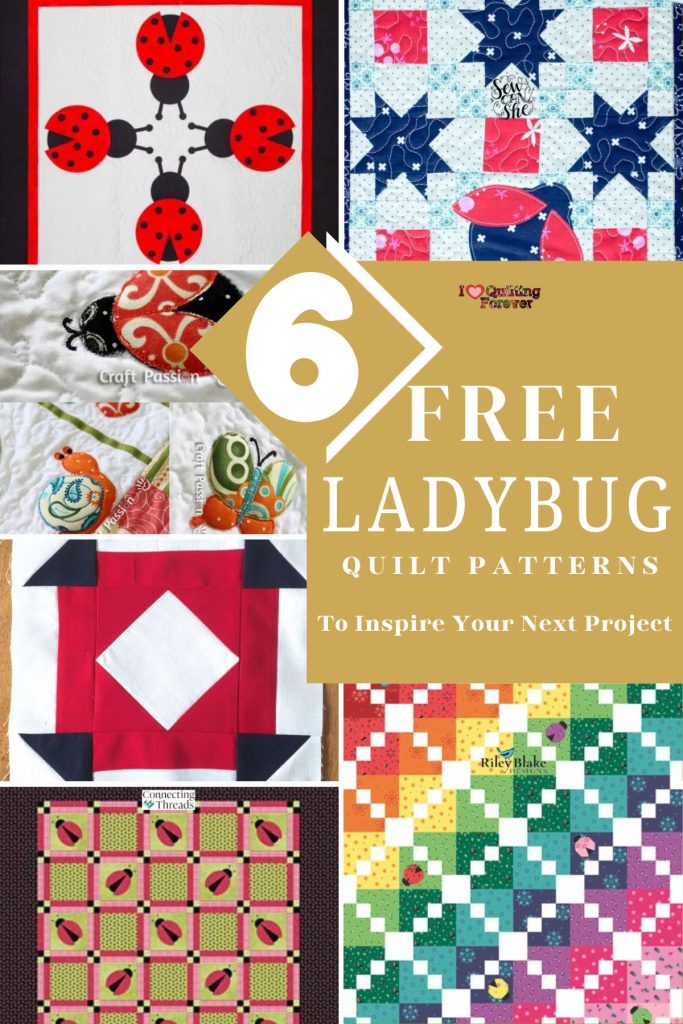 Ladybug Quilt Patterns Roundup 4 ILQF Pinterest