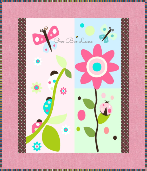Ladybugs & Flowers Quilt Pattern - etsy