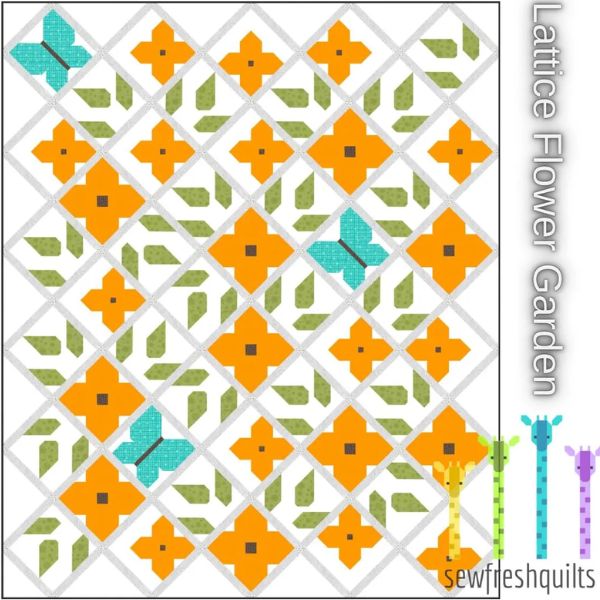 Lattice Flower Garden Quilt Pattern - etsy