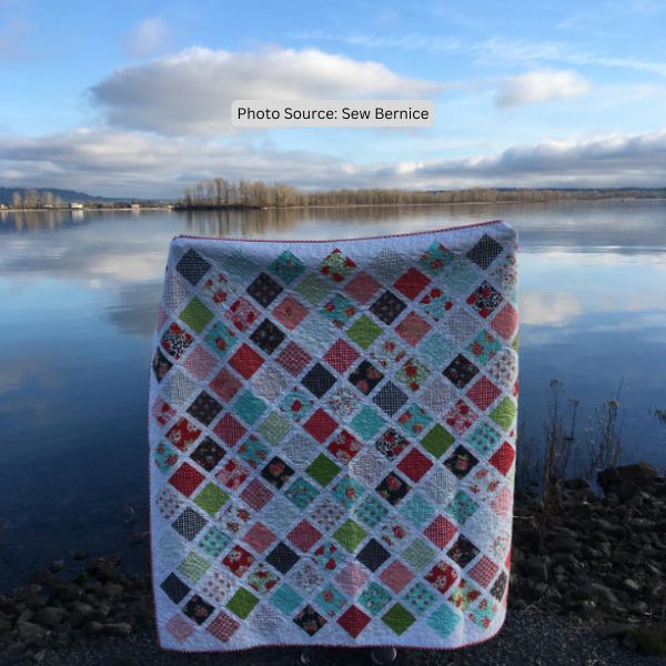 Lattice Quilt Idea from Sew Bernice