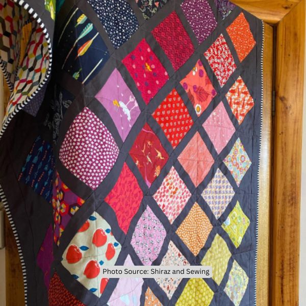Lattice Quilt Idea from Shiraz and Sewing