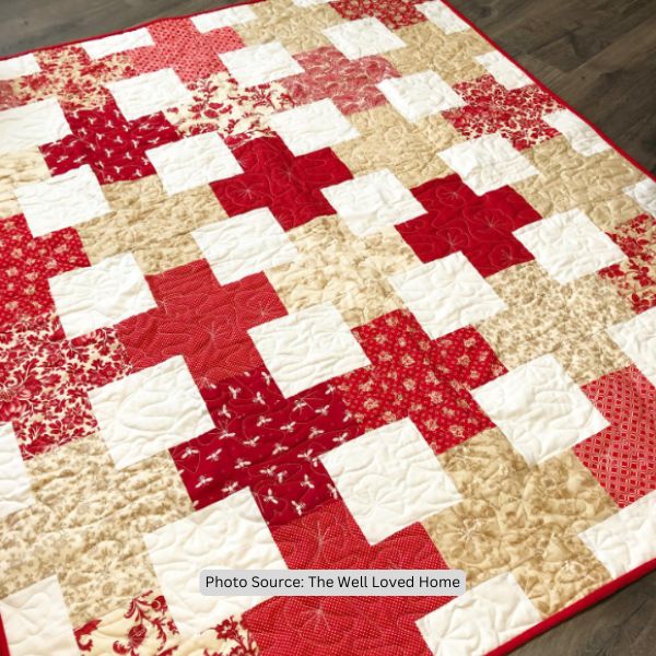 Lattice Quilt Idea from The Well Loved Home