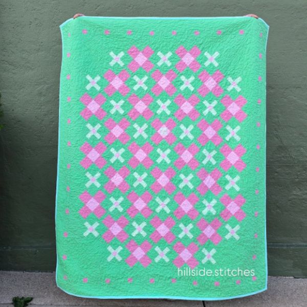 On Point Quilt Idea from Hillside Stitches
