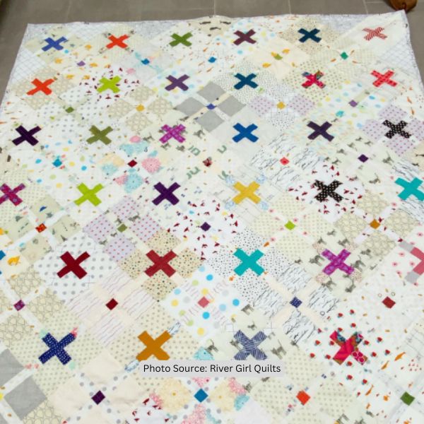 On Point Quilt Idea from River Girl Quilts