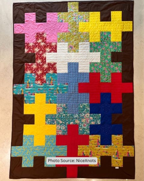 Puzzle Quilt Idea from NiceXnots