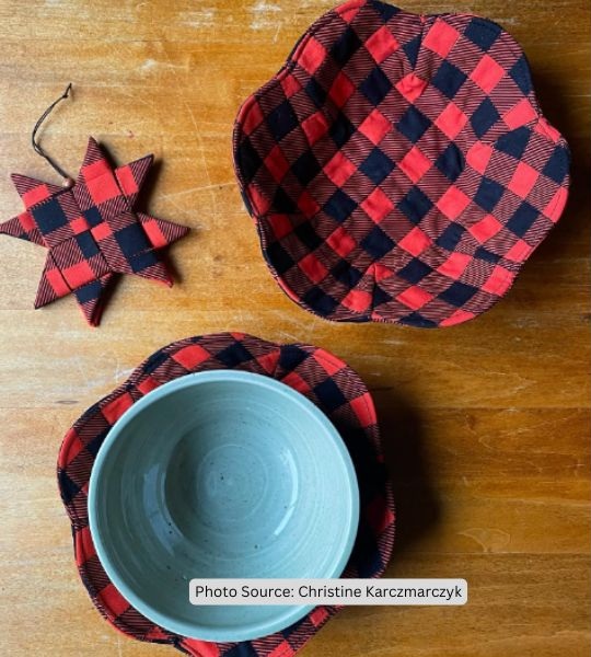 Quilted Bowl Cozy Idea from Christine Karczmarczyk