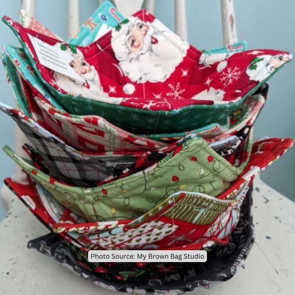 Quilted Bowl Cozy Idea from My Brown Bag Studio