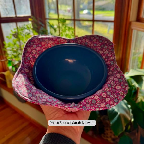 Quilted Bowl Cozy Idea from Sarah Maxwell