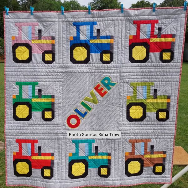 Tractor Quilt Idea from Rima Trew