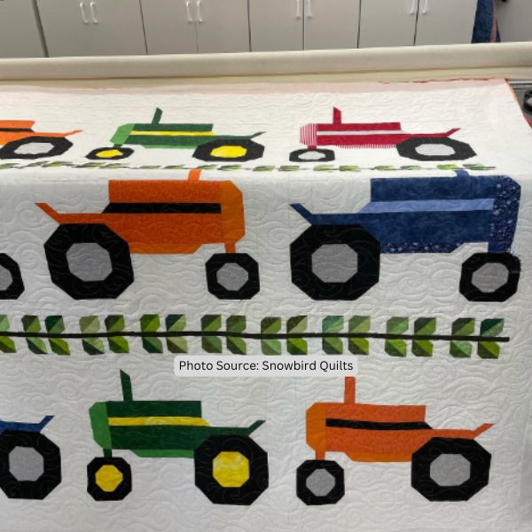Tractor Quilt Idea from Snowbird Quilts
