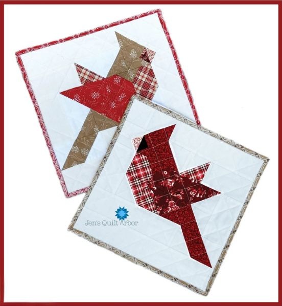 Cardinal Bird Quilt Block Pattern - etsy