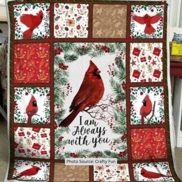 Cardinal Quilt Idea from Crafty Fun