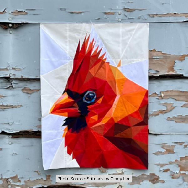 Cardinal Quilt Idea from Stitches by Cindy Lou