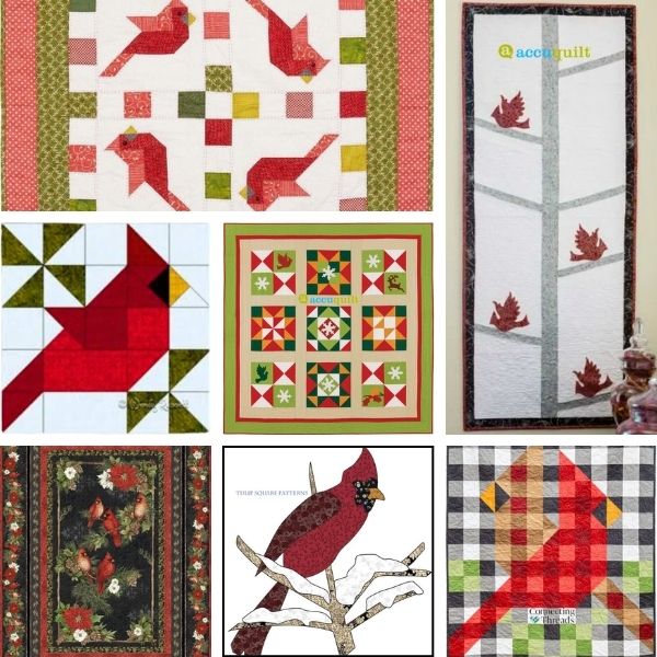 Cardinal Quilt Patterns Roundup Featured Cover