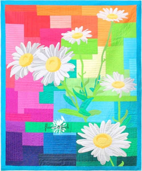 Daisy Daydream Rainbow - free quilt pattern
