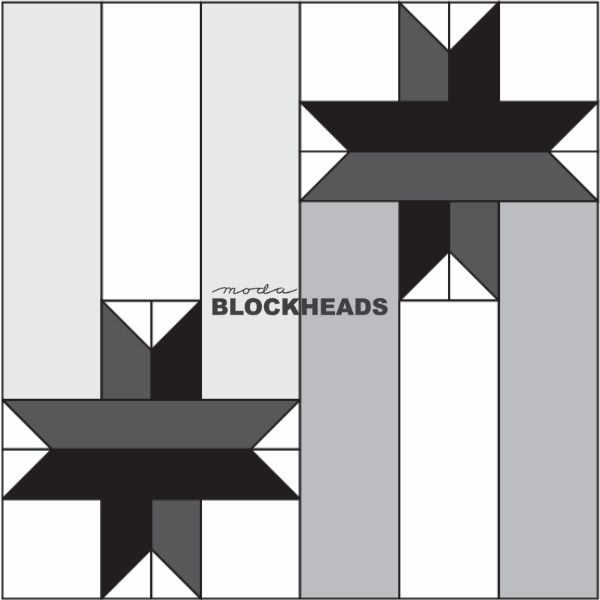 Double Shooting Stars Block - free quilt pattern