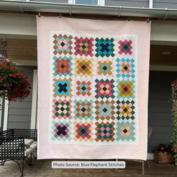 Easy Granny Square Block - free quilt pattern
