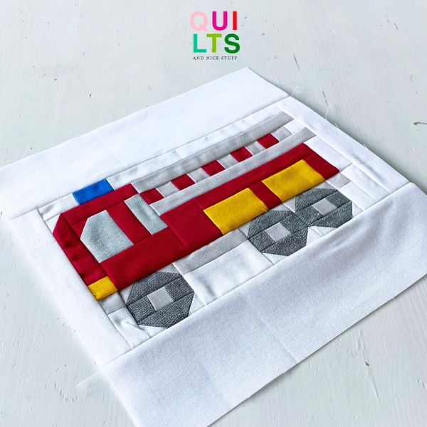 Fire Truck Quilt Block Pattern - etsy