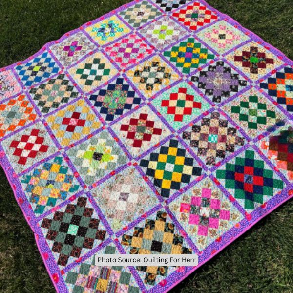 Granny Squares Quilt Idea from Quilting For Herr