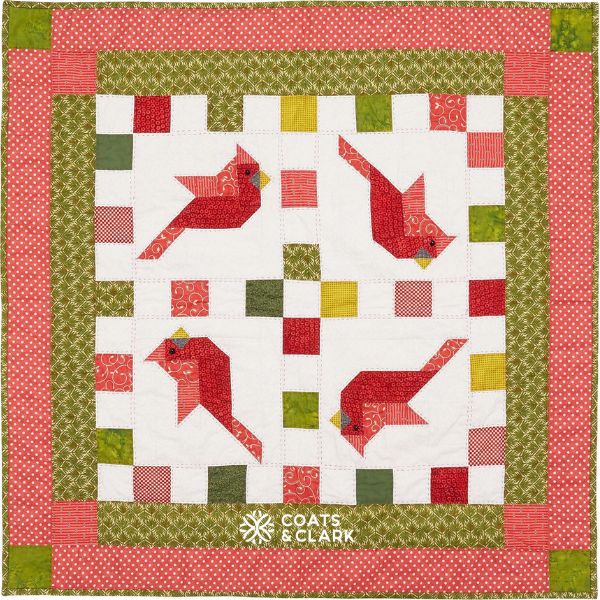 Majestic Cardinal - free quilt pattern