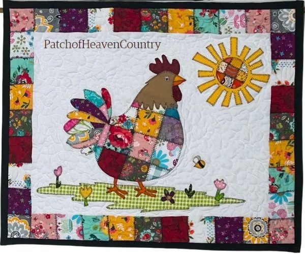 Patchwork Rooster Quilt Pattern - etsy