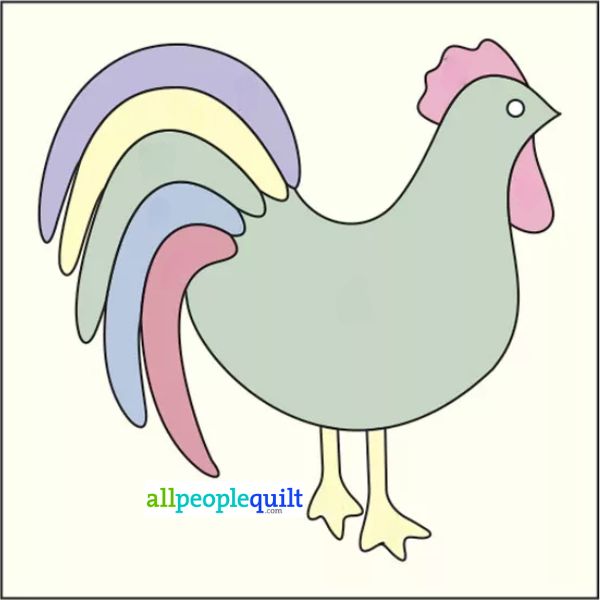 Rooster Block - free quilt pattern