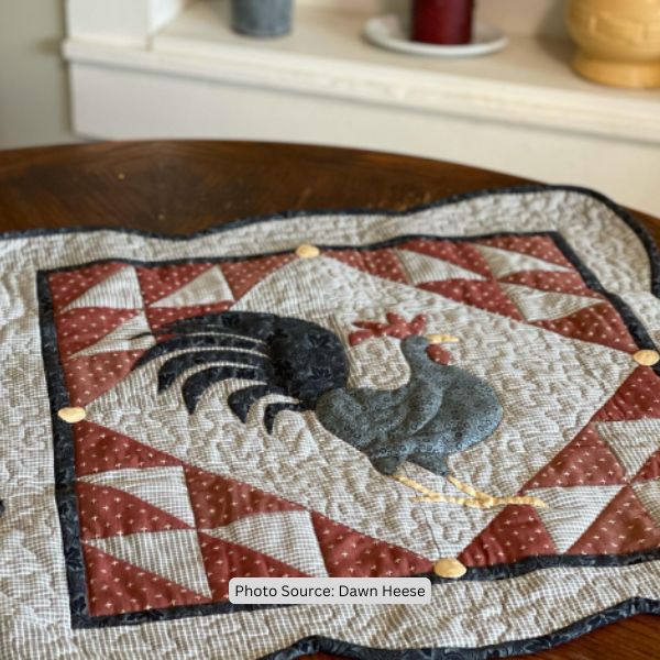 Rooster Quilt Idea from Dawn Heese