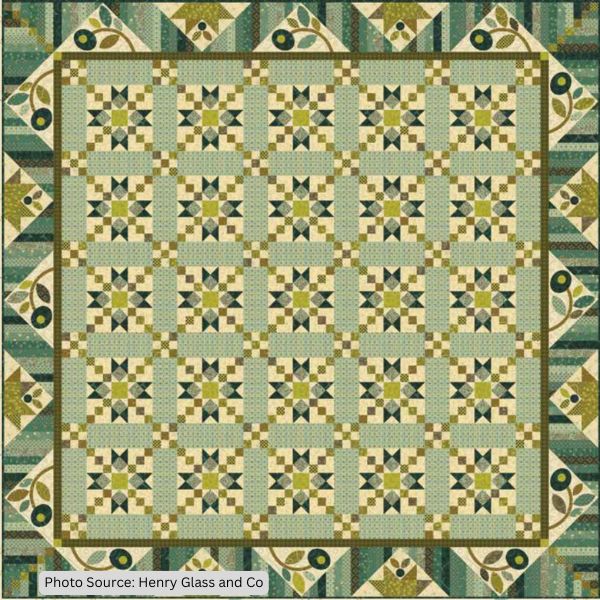 Sage & Sea Glass Star Chain Quilt Pattern - free