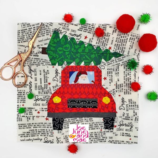 Santa's Truck Quilt Block Pattern - etsy