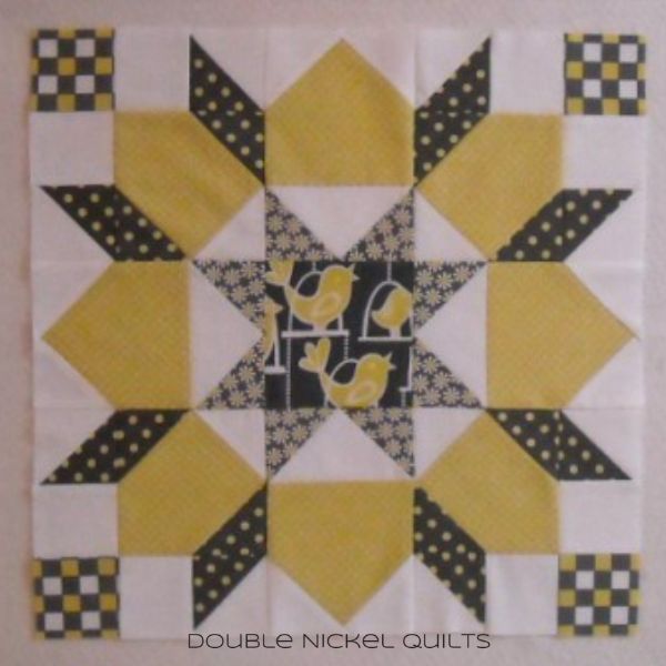 Scrappy Nickel Dutch Rose Block - free quilt pattern