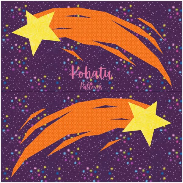 Shooting Star Glow Quilt Block Pattern - etsy