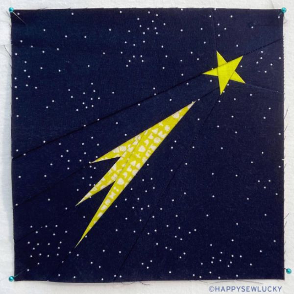 Shooting Star Quilt Idea from Happy Sew Lucky