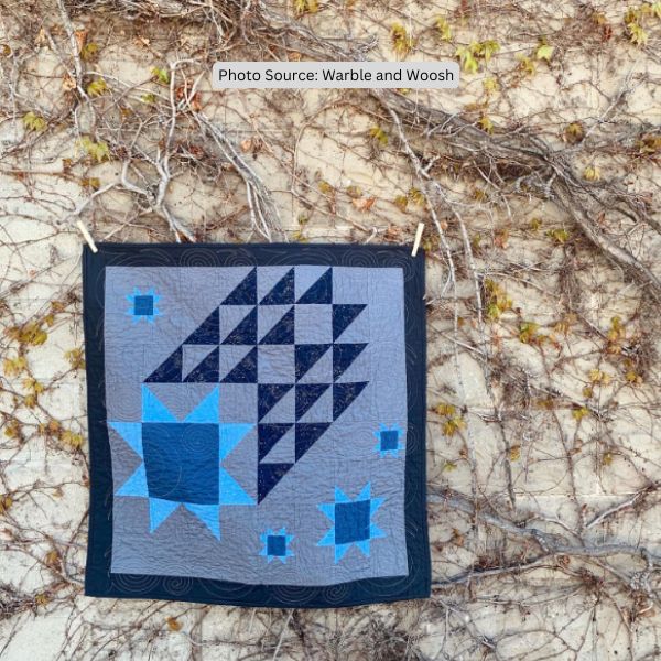 Shooting Star Quilt Idea from Warble and Woosh