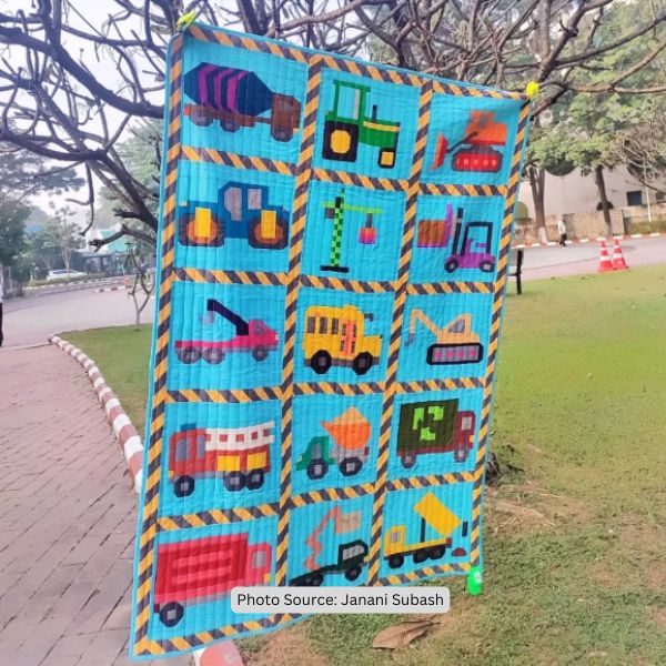 Truck Quilt Idea from Janani Subash