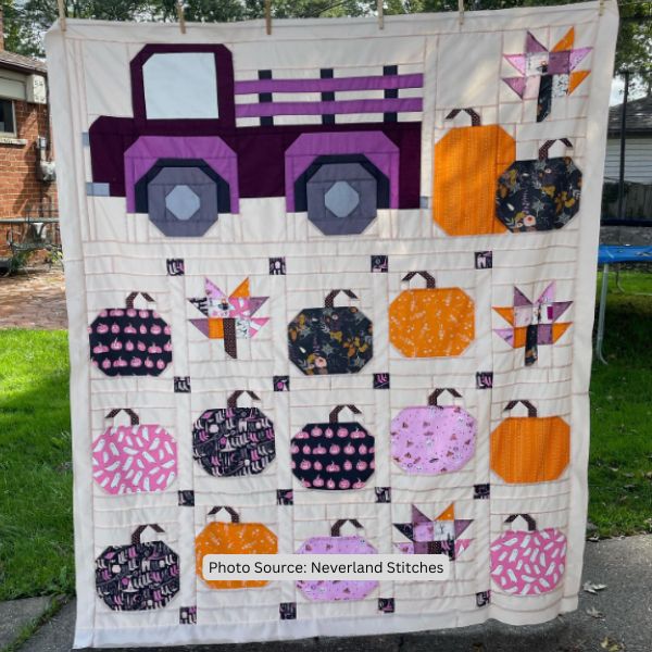 Truck Quilt Idea from Neverland Stitches