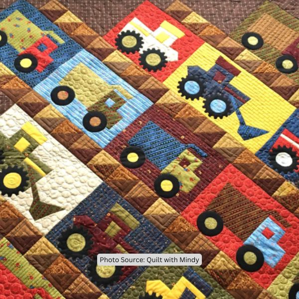 Truck Quilt Idea from Quilt with Mindy