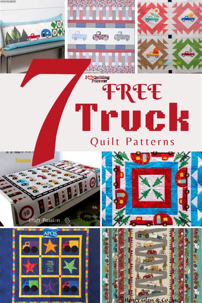 Truck Quilt Patterns Roundup 3 ILQF Pinterest