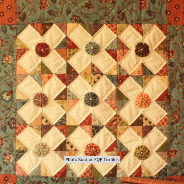 Yo-Yo Quilt Idea from EQP Textiles