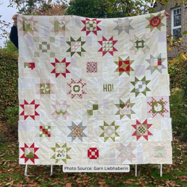 6-Inch Square Quilt Idea from Garn Liebhaberin