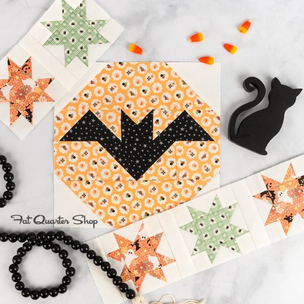 Bat In The Sky and Star Blocks - free quilt pattern
